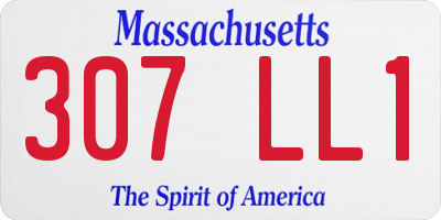 MA license plate 307LL1