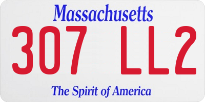 MA license plate 307LL2
