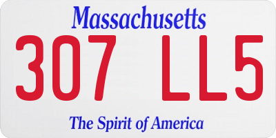 MA license plate 307LL5