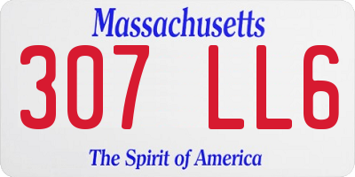 MA license plate 307LL6