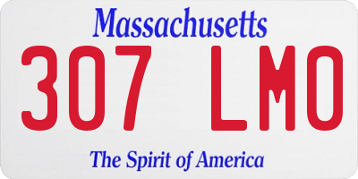 MA license plate 307LM0