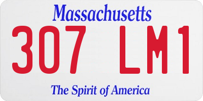 MA license plate 307LM1