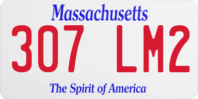 MA license plate 307LM2