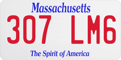 MA license plate 307LM6