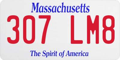 MA license plate 307LM8