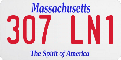 MA license plate 307LN1