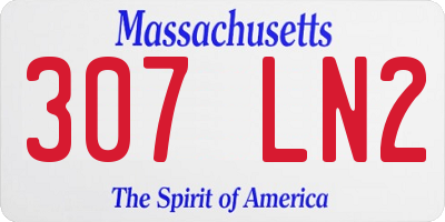 MA license plate 307LN2