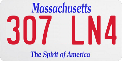 MA license plate 307LN4
