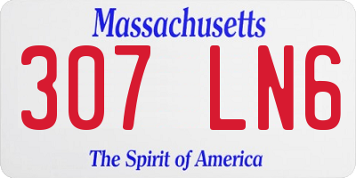 MA license plate 307LN6