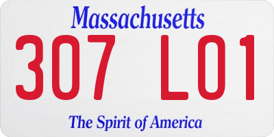 MA license plate 307LO1
