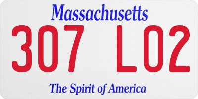 MA license plate 307LO2