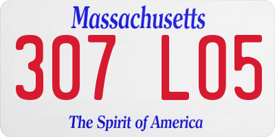 MA license plate 307LO5