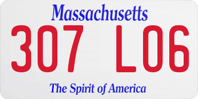 MA license plate 307LO6