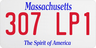 MA license plate 307LP1