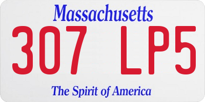 MA license plate 307LP5