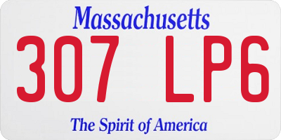 MA license plate 307LP6