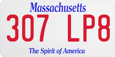 MA license plate 307LP8