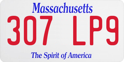 MA license plate 307LP9