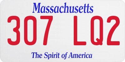 MA license plate 307LQ2
