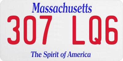 MA license plate 307LQ6