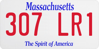 MA license plate 307LR1