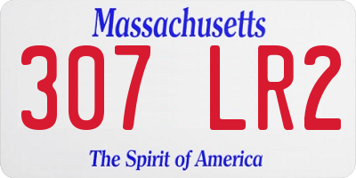 MA license plate 307LR2