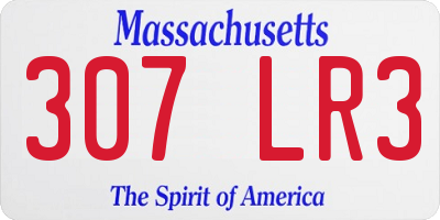 MA license plate 307LR3