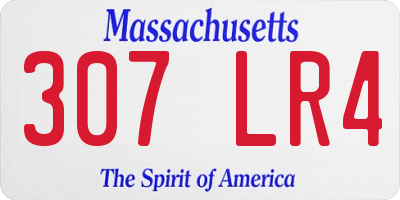 MA license plate 307LR4