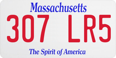 MA license plate 307LR5