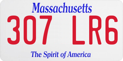 MA license plate 307LR6