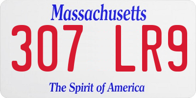 MA license plate 307LR9