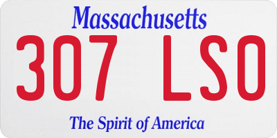 MA license plate 307LS0