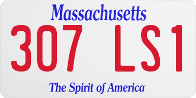 MA license plate 307LS1