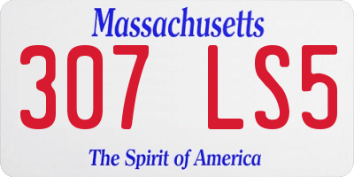 MA license plate 307LS5