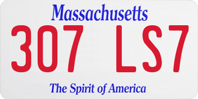 MA license plate 307LS7