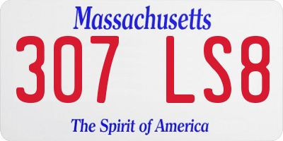 MA license plate 307LS8