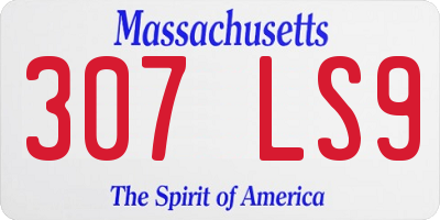 MA license plate 307LS9