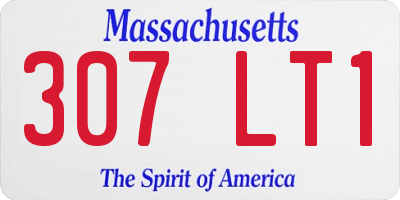MA license plate 307LT1