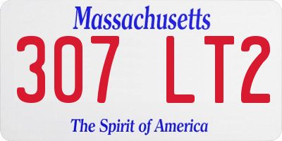 MA license plate 307LT2