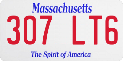 MA license plate 307LT6