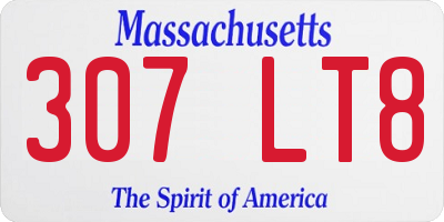 MA license plate 307LT8