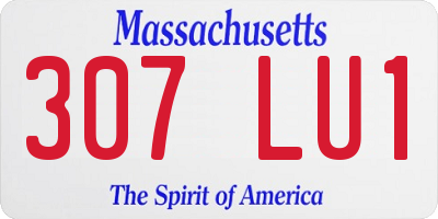 MA license plate 307LU1