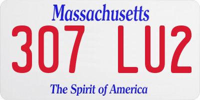 MA license plate 307LU2