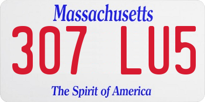MA license plate 307LU5