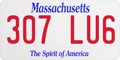 MA license plate 307LU6