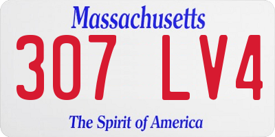 MA license plate 307LV4