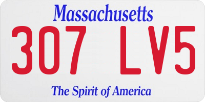 MA license plate 307LV5