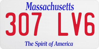 MA license plate 307LV6