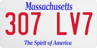 MA license plate 307LV7