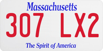 MA license plate 307LX2